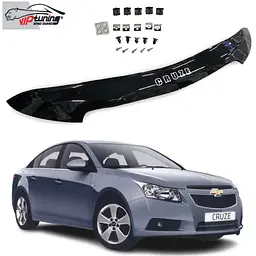 Дефлектор капоту мухобійка Chevrolet Cruze 2009- коротка (Vip Tuning) CH40