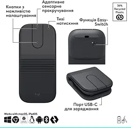 Мышь Logitech MOBI FOLD For Business Graphite (L910-007605) - миниатюра 15