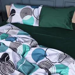 Наволочка MirSon Сатин 22-1405 Geometry Bliss 70х70 см смарагдова (2200010594010) - мініатюра 6
