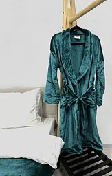 Халат Ecotton XXL з мікрофібри ізумрудний well soft Atlantic (24471) - мініатюра 3