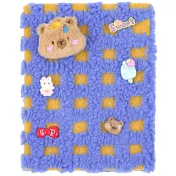 Блокнот А5 ZiBi Capybara 18 Kids Line плюшевий клітинка 80 аркушів (ZB.700039)