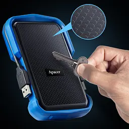 Зовнішній жорсткий диск Apacer USB 2.5" 1 TB USB3.1 AC631 AP1TBAC631U-1 чорно-синій - мініатюра 6
