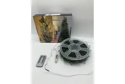 Гірлянда Роса на котушці феєрверк - мішура від USB, 20м, 600LED + пульт Білий - мініатюра 4