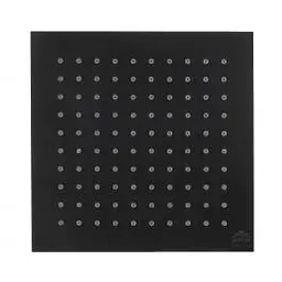 Верхній душ Paffoni Syncro Quadro 300x300xh8 мм із тримачем 400 мм black matt ZSOF078NO + ZSOF063NO, Чорний матовий - мініатюра 5