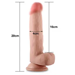 Фалоімітатор Sliding-Skin Dual Layer Dong 8 '' Love Toy 66-LV317002 91245 - мініатюра 2