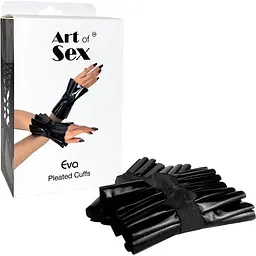 Плісировані манжети на руки Art of Sex Eva чорні - мініатюра 4