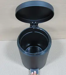Відро для сміття кругле Zerix Solo-TC0105 5 л чорний black ZX5898, Чорний матовий - мініатюра 10