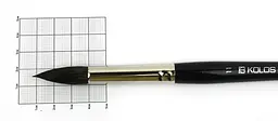 Пензель білка кругла Classic 3049R №11 коротка ручка Kolos - мініатюра 2