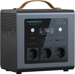 Зарядна станція Marsriva MP6 Plus 600Вт (512Вт/г) AC,MPPT, UPS, LiFePo4 - мініатюра 2