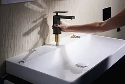 Змішувач для умивальника Hansgrohe Tecturis E без донного клапанаа matt black 73011670 - мініатюра 2