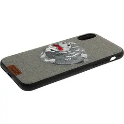 Чохол-накладка PUZOO TPU+TPU with stitchwork craft Ballon Dog iPhone X Grey - мініатюра 7