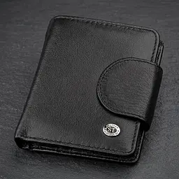 Гаманець жіночий ST Leather 18497 (ST415) чорний шкіряний