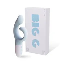 Вібратор-кролик для точки G KISTOY Big G Blue, вигнутий відросток, автоматичний підігрів - мініатюра 2