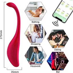 Смарт віброяйце Love Spouse з Bluetooth для дистанційного керування силіконове Чорне - мініатюра 3