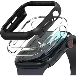 Чохол Ringke Slim 2 шт. Clear/Matte Black для Apple Watch 10 (46мм) - мініатюра 2