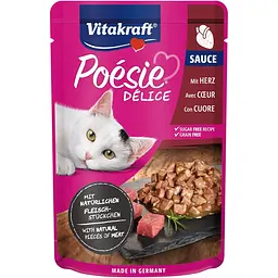 Вологий корм для котів Vitakraft Poesie Delice Heart із серцем у соусі 85 г