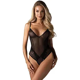 Боді Obsessive Blomentis XL/2XL чорний