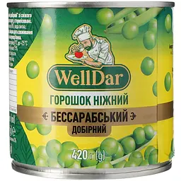 Горошок зелений WellDar консервований 420 мл (916499) - мініатюра 4