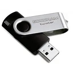 USB флеш накопичувач Goodram 8GB Twister Black USB 2.0 (UTS2-0080K0R11) - мініатюра 2