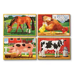 Набір з 4 пазлів Melissa&Doug Тварини на фермі (MD13793) - мініатюра 5