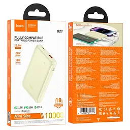 Універсальна мобільна батарея Hoco Q21 Great 10000mAh PD20W+QC3.0 (22.5W) Білий - мініатюра 4