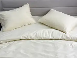 Комплект постільної білизни Ecotton Євро 210х220 см однотонний кремовий Cream Yellow (25189) - мініатюра 5