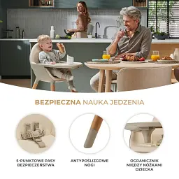 Стільчик для годування KinderKraft Fini 2 Beige - мініатюра 4