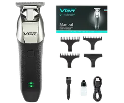 Машинка для стрижки волосся VGR V-171 бездротова з USB зарядкою 5 W чорна (24325-V-171_363) - мініатюра 4