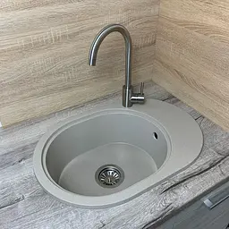 Кухонна мийка Adamant OVALE сахара 610x420x180 мм, з крилом 61 см - мініатюра 2