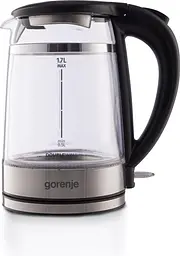Електрочайник Gorenje 1.7 л 2 200 Вт strix контроль скло чорний kuh0015309 - мініатюра 2