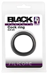Ерекційне кільце Black Velvets Cock Ring 3.8 см чорний - мініатюра 3