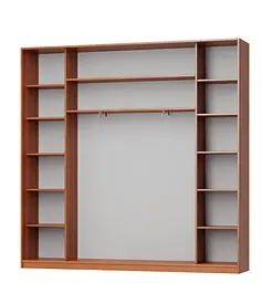 Шафа-купе тридверна MebelStar Комбо AL 2ДСП/Дзеркало 250x45x240 см Антрацит (MBS-2113) - мініатюра 2