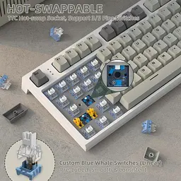 Клавіатура ATTACK Shark K86 Grey | RGB підсвітка | HotSwap - мініатюра 7