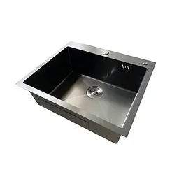 Кухонна мийка з нержавіючої сталі Mixxus MH5843 Micro Decor Graphite MI8217, Графит - мініатюра 4