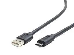 Кабель USB AM - Type-C, 1.8 м, чорний, Cablexpert, 3A (CCP-USB2-AMCM-6)