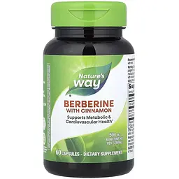 Берберин Nature's Way Berberine with Cinnamon 60 веганських капсул