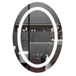Дзеркало Mixxus Plain MV02-50x70 (годинник, LED-підсвічування, антизапотівання) MI6010