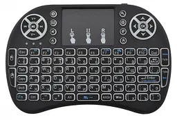 Бездротова клавіатура з тачпадом акумуляторна пульт для Smart TV планшета смартфона Підсвічування 3 кольори UKC mini i8 2.4G - мініатюра 4