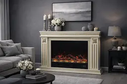 Електричний камін Bluetooth звук потріскування дров Valencia Ivory 1500Вт (10080116) - мініатюра 5