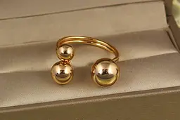 Кільце Xuping Jewelry Поцілунок розсувне 16 р золотисте - мініатюра 2