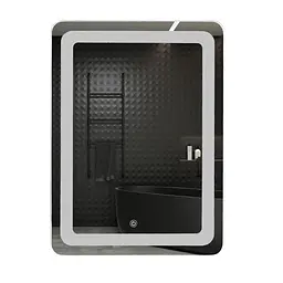 Дзеркало Unio MRR-04 SQR-RA-S 600 x 800 mm LED FL з сенсором 000027463 - мініатюра 3
