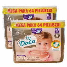 Підгузки Dada Extra Care 6 (16+ кг), 128 шт з кишенькою від перетікань