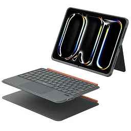 Клавіатура-чохол MK-005 3 in 1 для iPad Pro 13" (2024) Bluetooth Grey Wiwu teh0029784