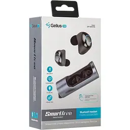 Навушники Stereo Bluetooth Headset Gelius Pro SmartFree GP-HBT015 Black - мініатюра 8