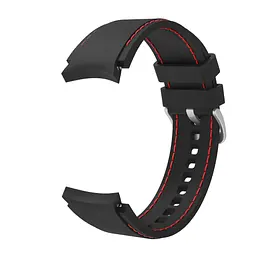 Ремінець для Samsung Galaxy Watch 5 44mm - чорно-червоний ширина кріплення 20мм силікон Watchbands RLine (W44-0WB79323545) - мініатюра 4