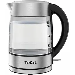 Електрочайник Tefal Glass Kettle з підсвіткою сріблясто-чорний 1.7 л (KI772D38) - мініатюра 2
