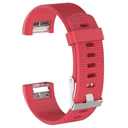 Силіконовий ремінець для фітнес браслета Fitbit Charge 2 розмір L- Red - мініатюра 2