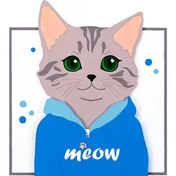 Картина 3D, Meow , МДФ ґрунтоване, 18х20см, ROSA Talent