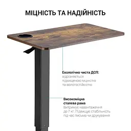 Геймерський стіл OfficePro ODM366 Dark Wood (ODM366B) - мініатюра 5