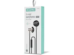 Навушники з мікрофоном ColorWay Slim 3.5 mm Wired Earphone Blast 2 Black (CW-WD02BK) - мініатюра 2